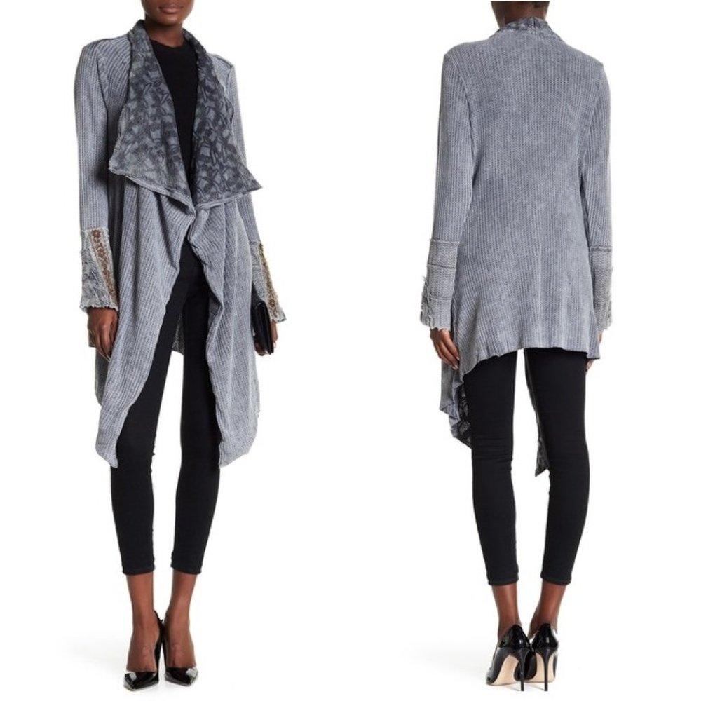 Aratta Stories of Shawl Cardigan NWT • Long Sleeve Jacket • Embellished Sequins